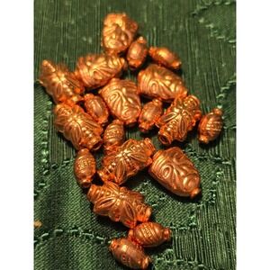Antique Copper Metal Beads Face Bee Floral Jewelry Making Crafting Supplies #107